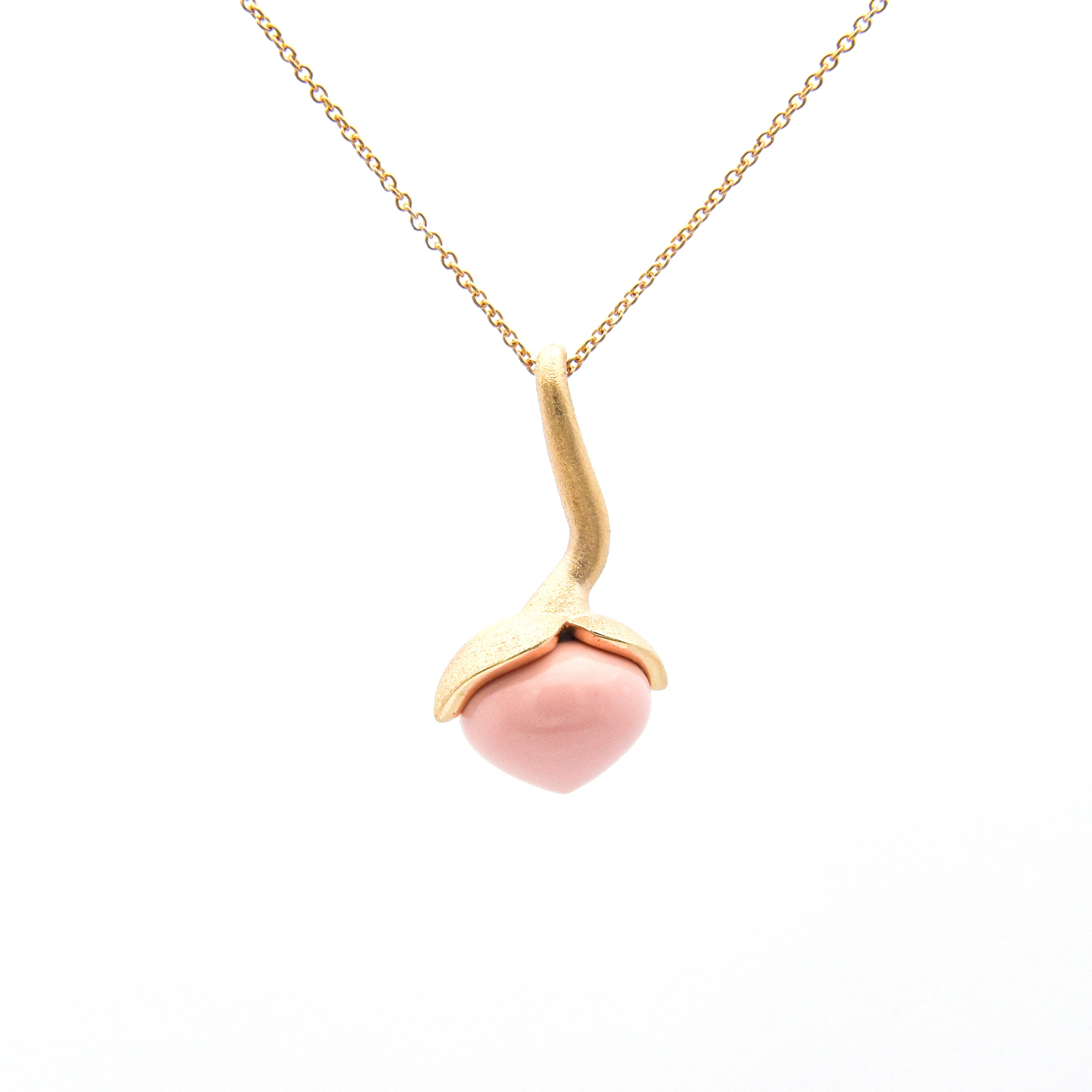 Dolce pendant "big" with coral rec. Angel skin 925/-