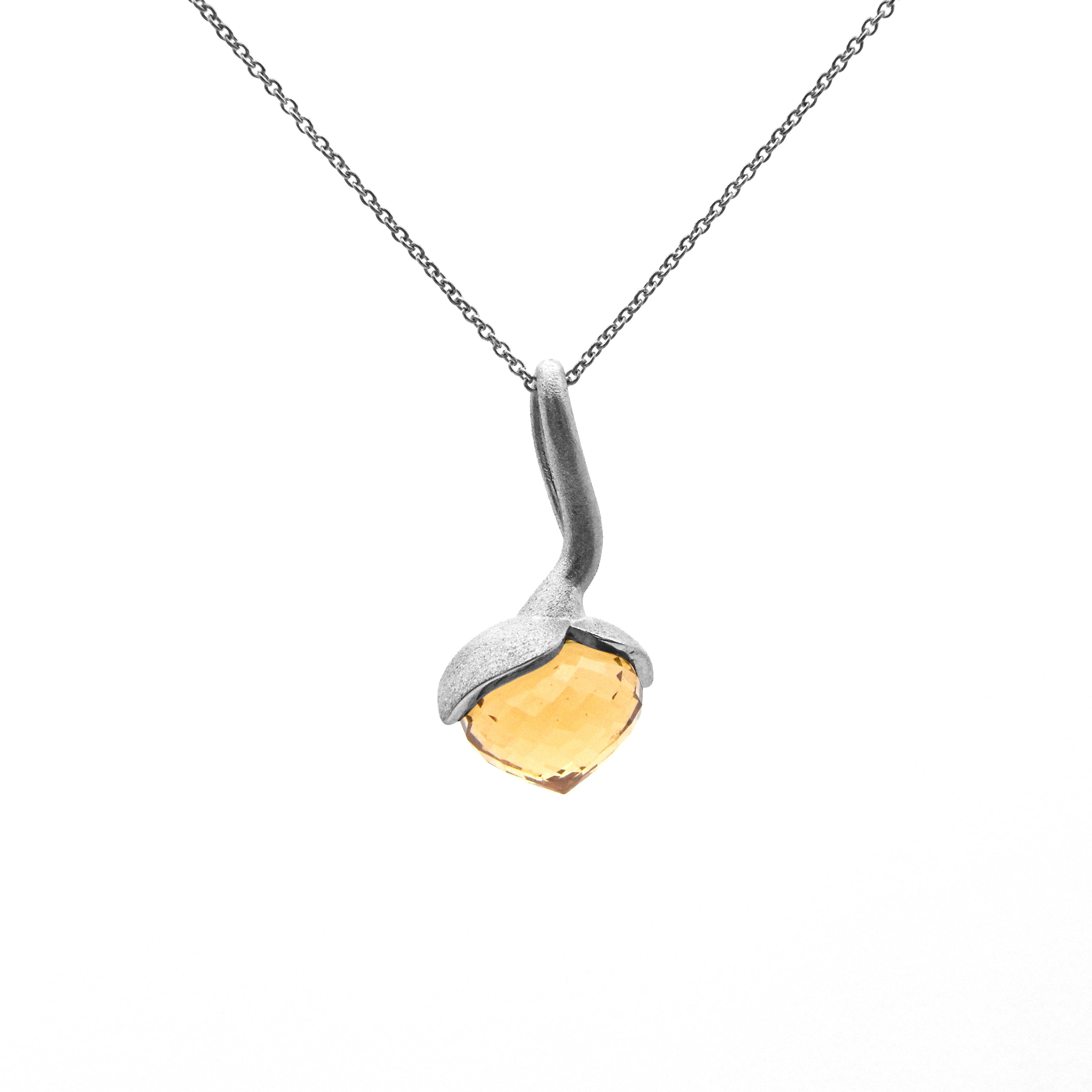 Dolce pendant "big" with champagne quartz 925/-