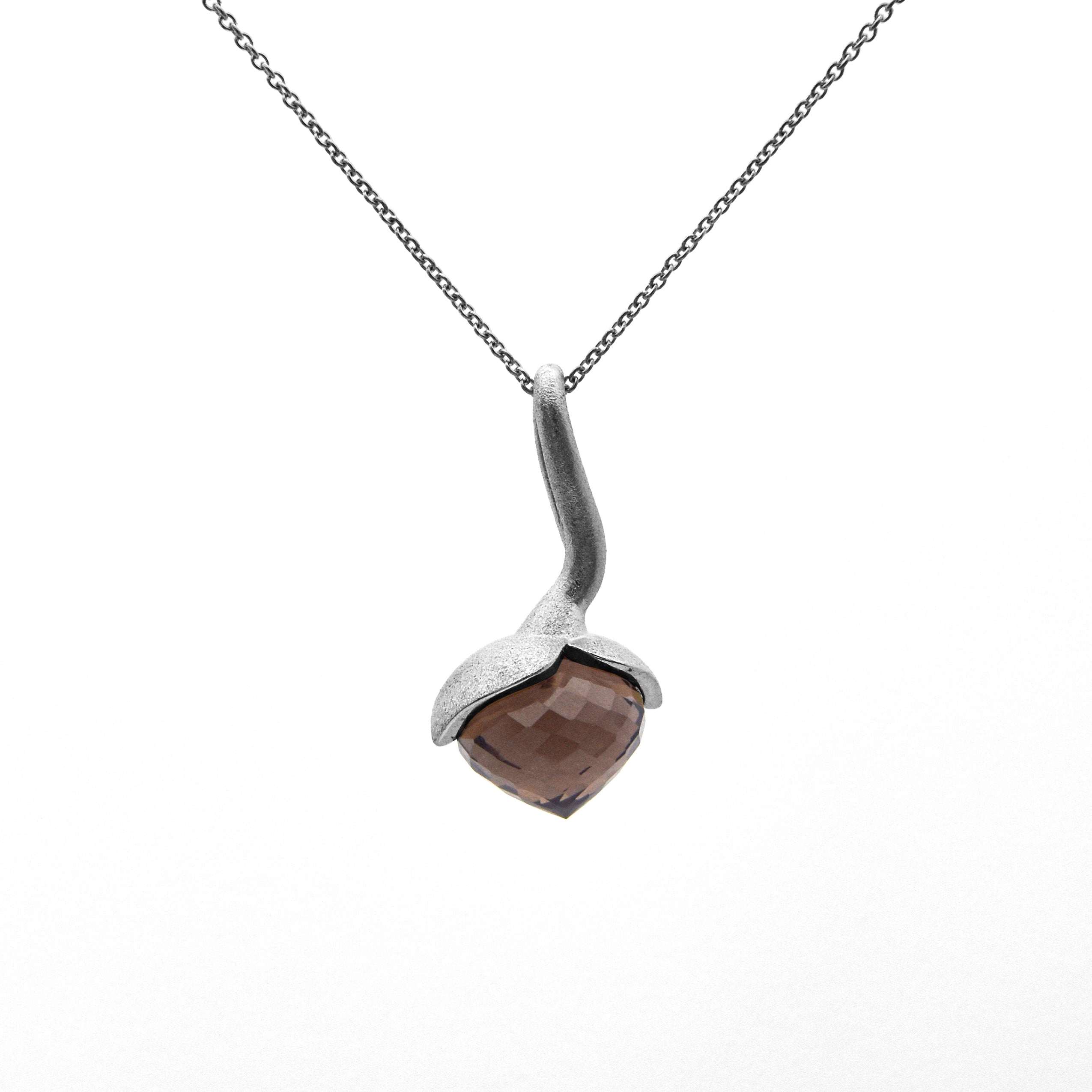Dolce pendant "big" with smoky quartz 925/-