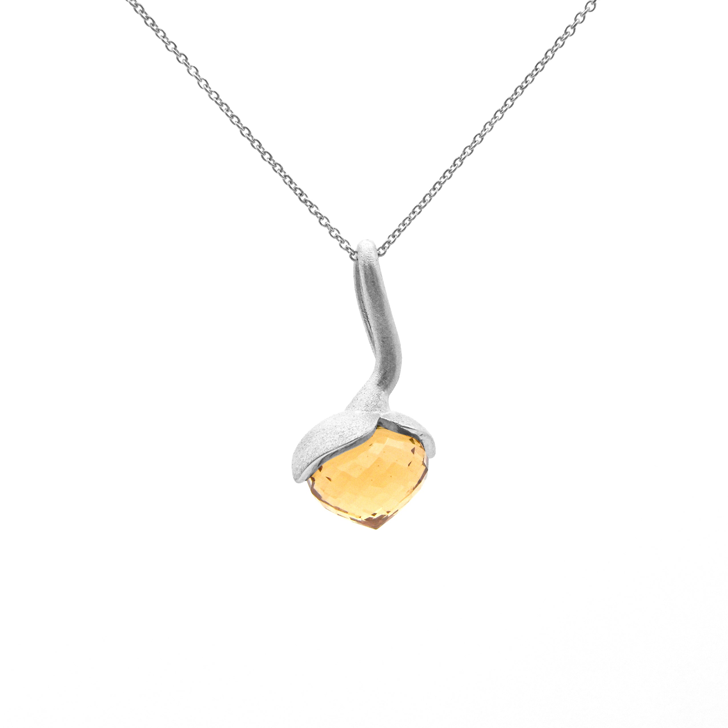 Dolce pendant "big" with champagne quartz 925/-