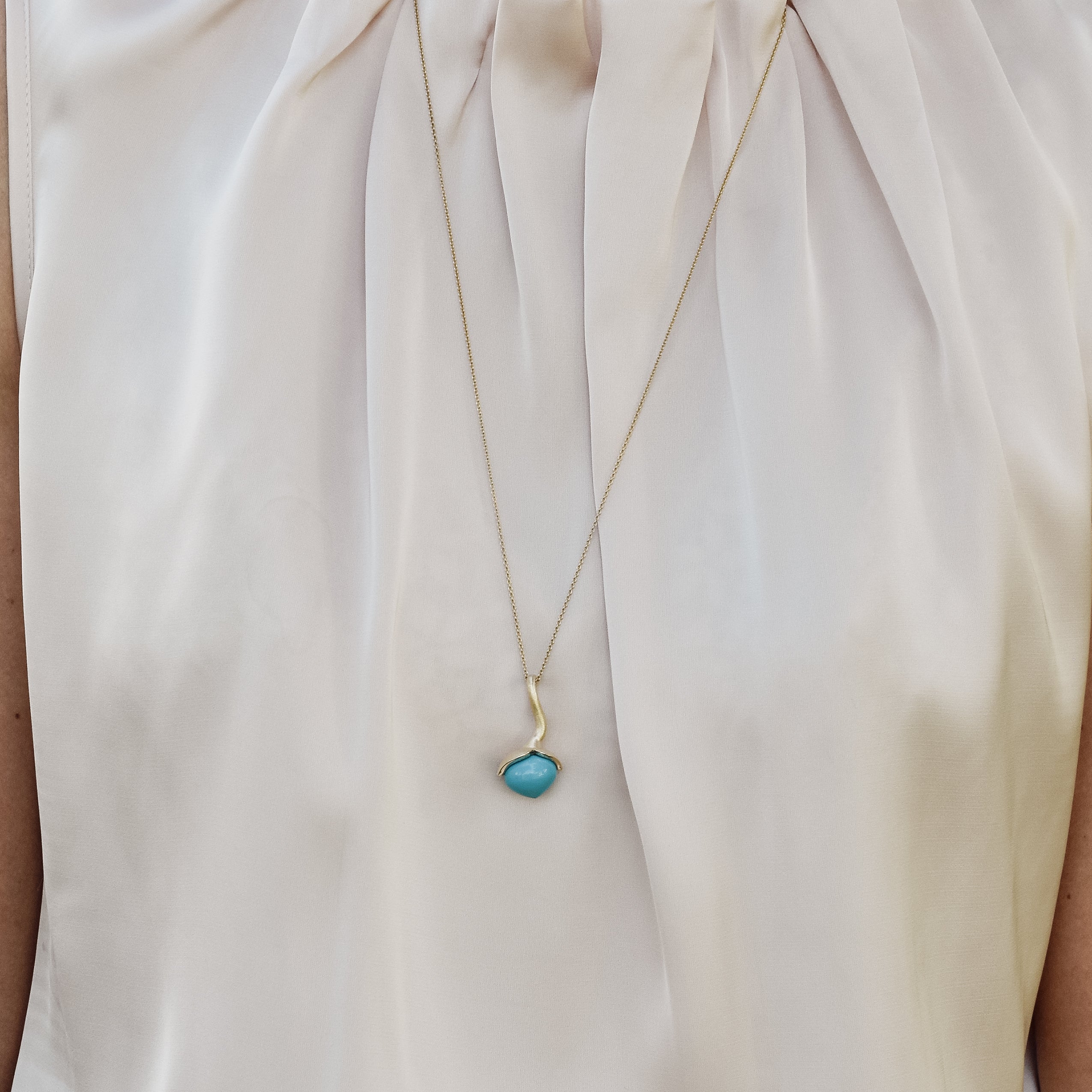 Dolce pendant "big" with turquoise rec. 925/-