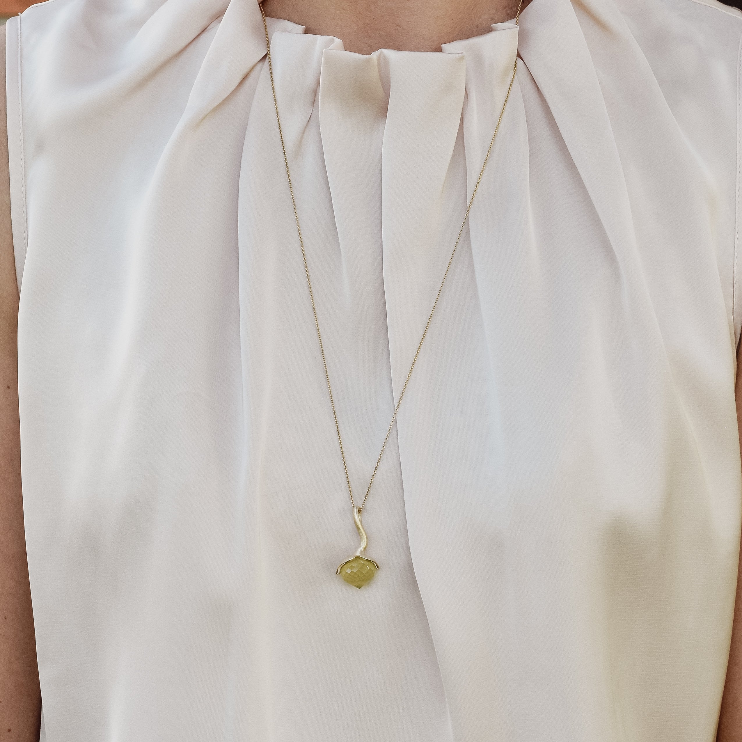 Dolce pendant "big" with lemon quartz 925/-