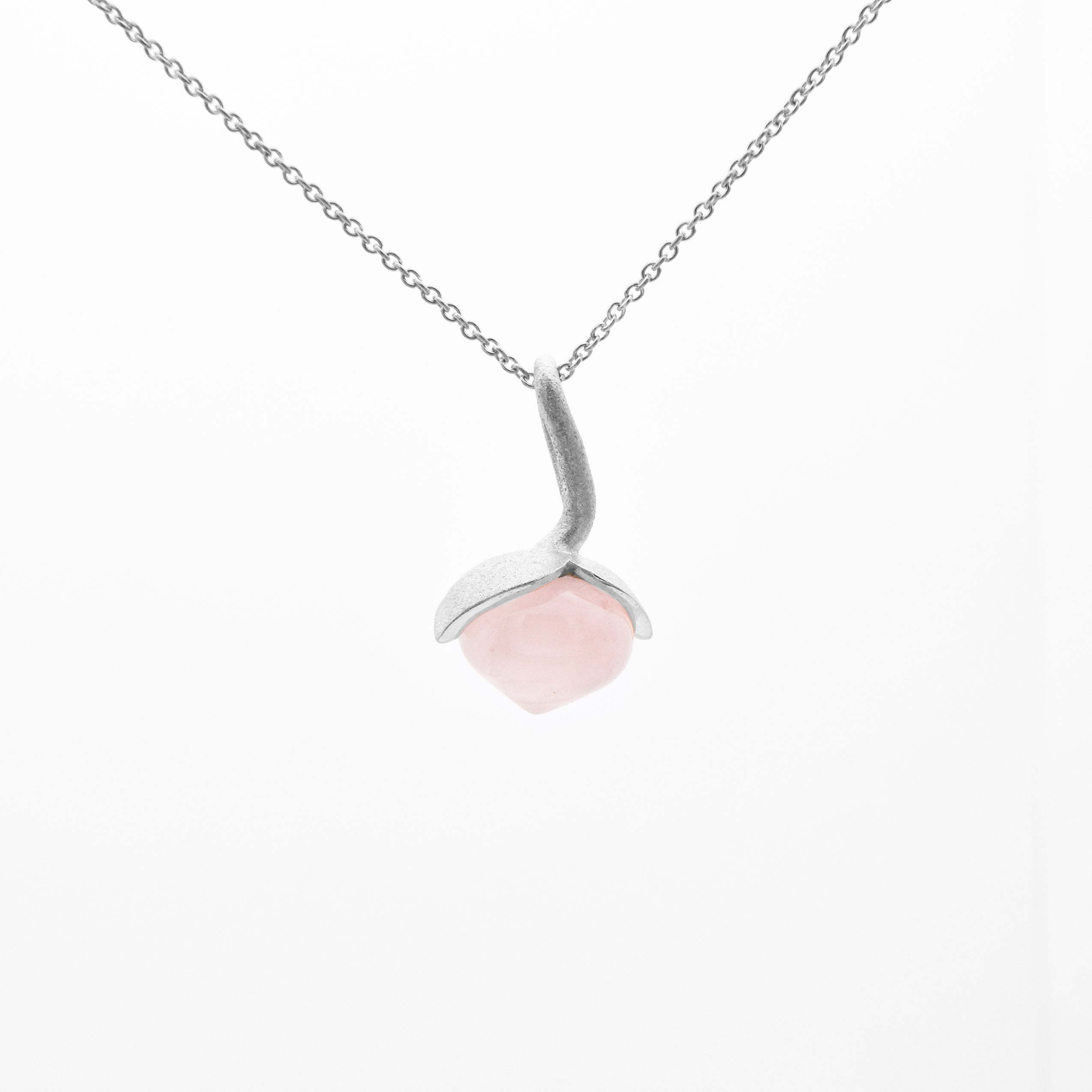Dolce pendant "medium" with rose quartz 925/-