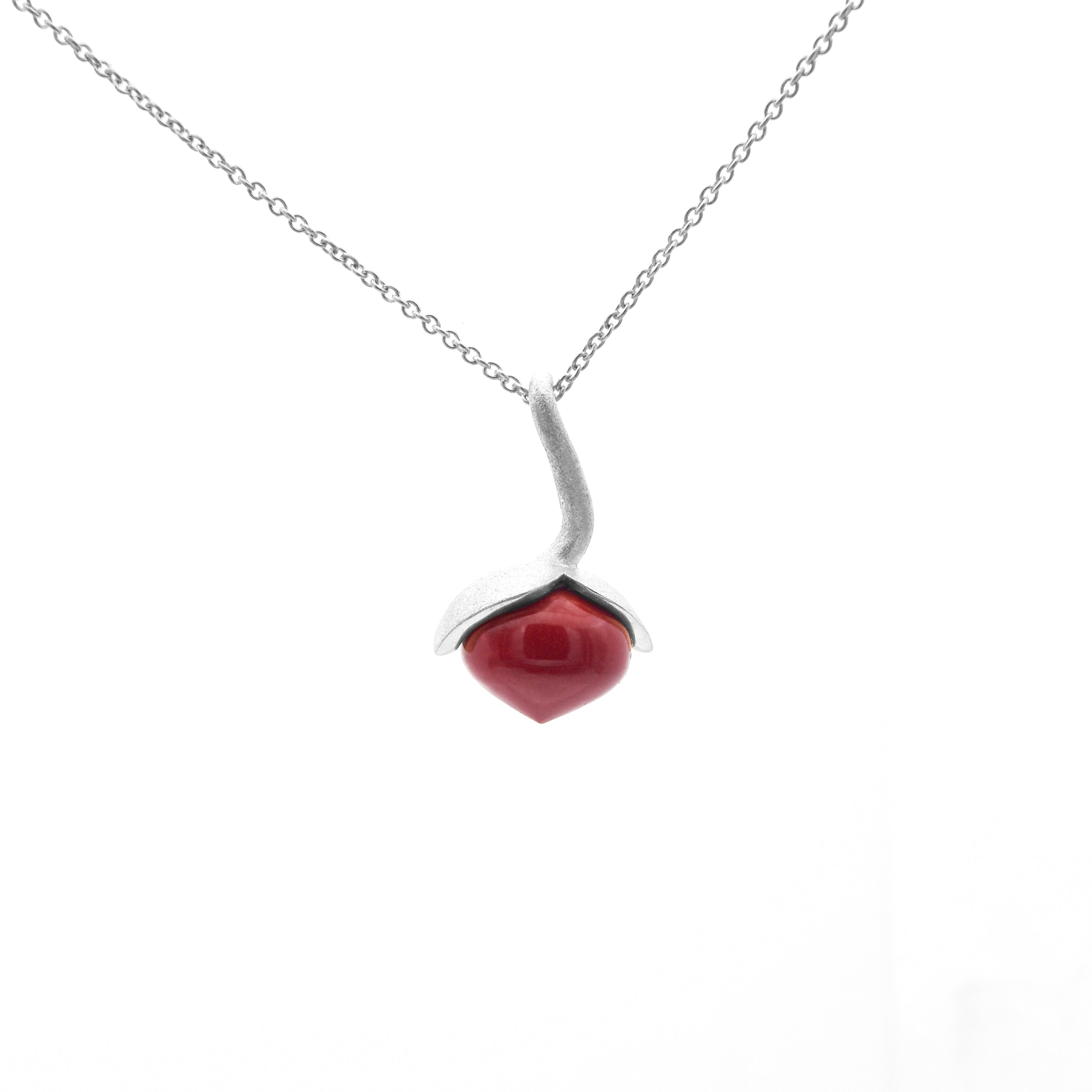 Dolce pendant "medium" with coral rec. 925/-