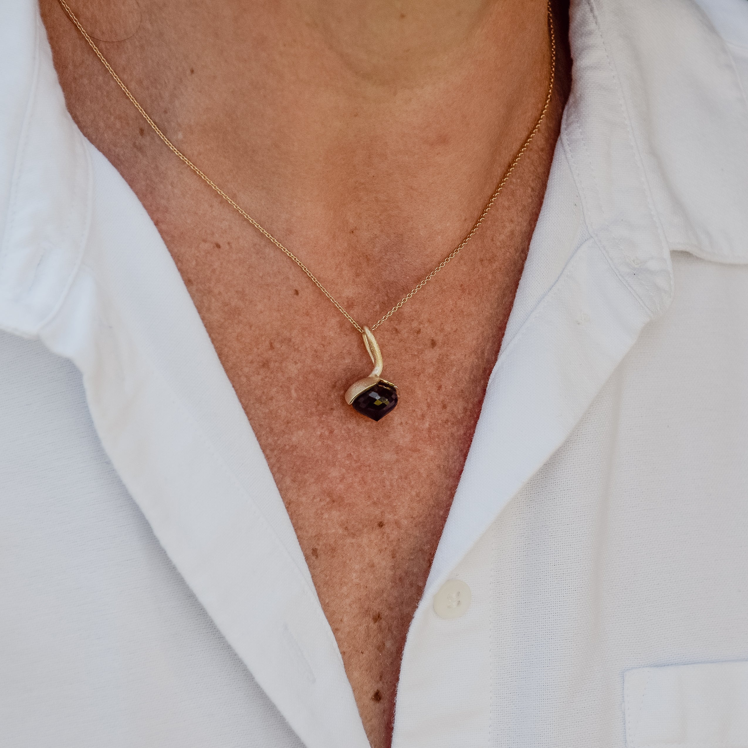 Dolce pendant "medium" with smoky quartz 925/-