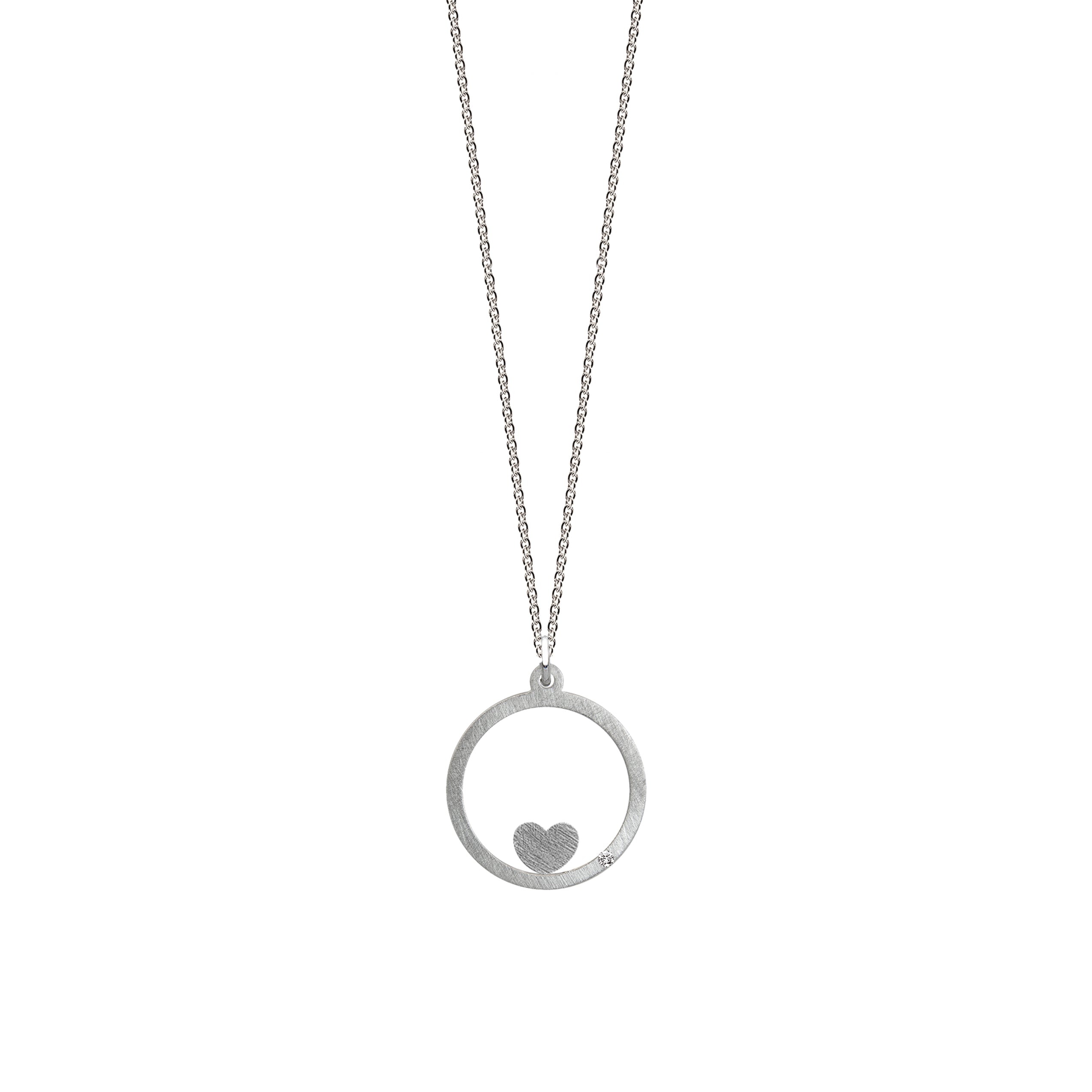 Intention pendant "LOVE" with brilliant 0.007ct TWVS