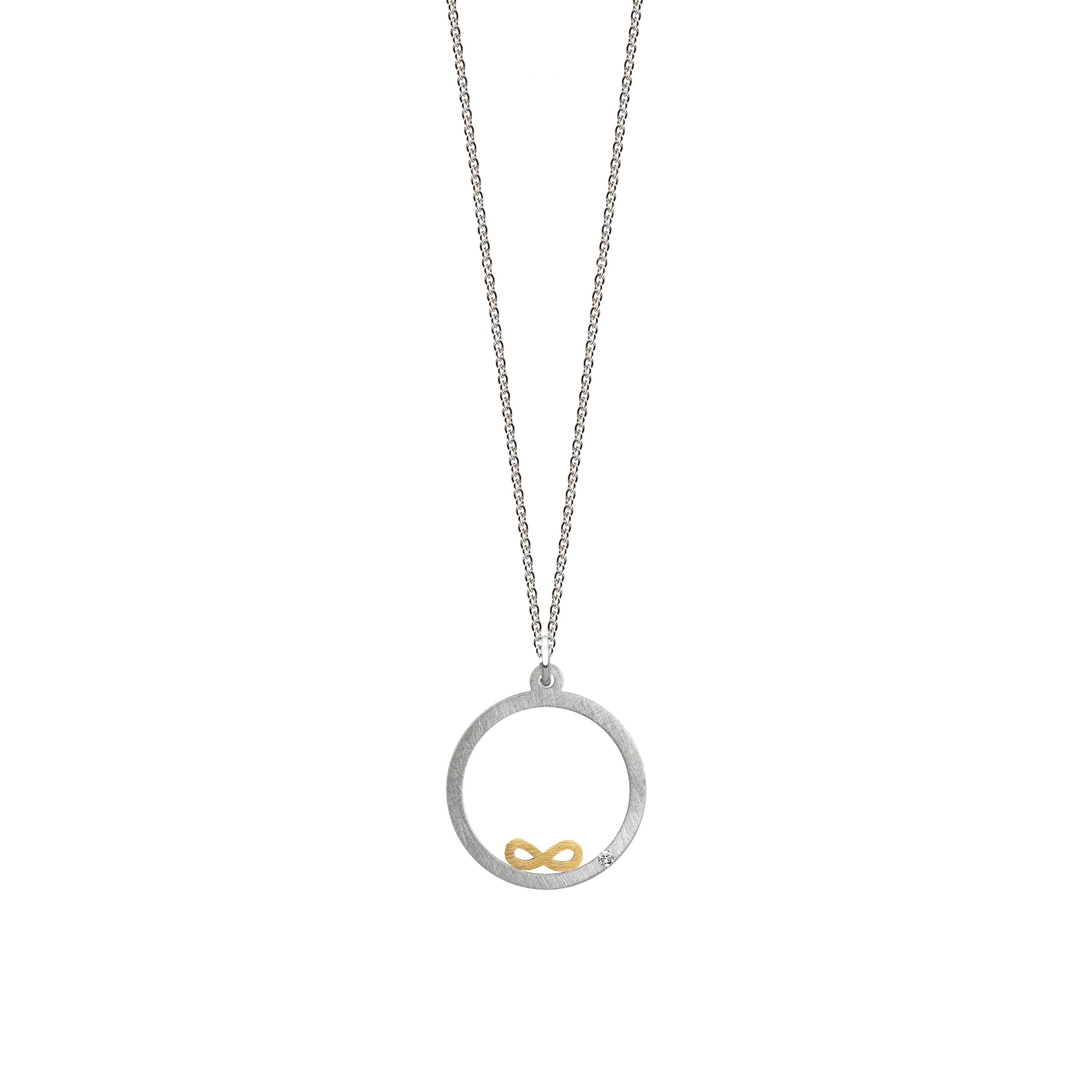 Intention pendant "INFINITY" with brilliant 0.007ct TWVS