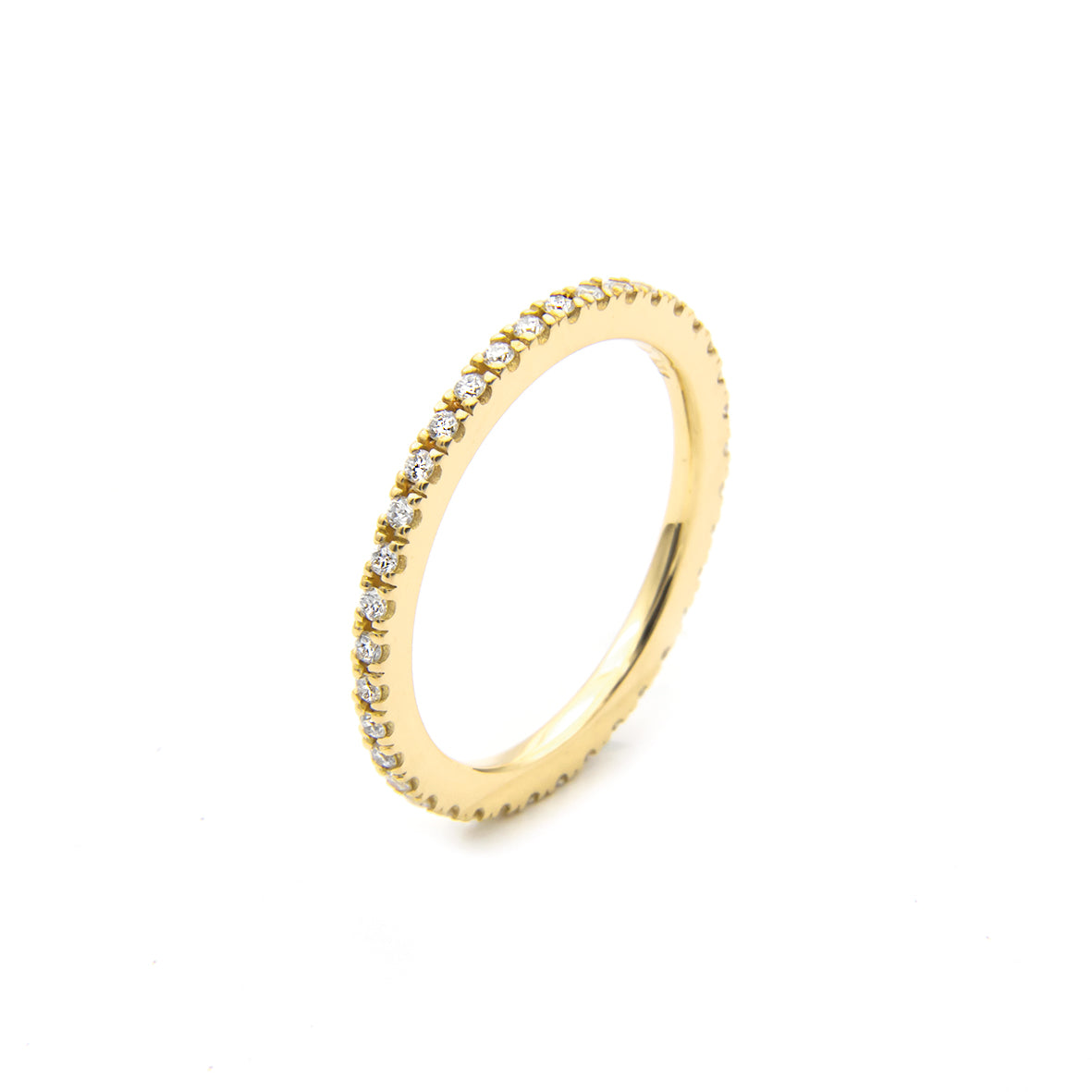 Promise ring "memoire smal" in gold with brilliant 0.37ct.