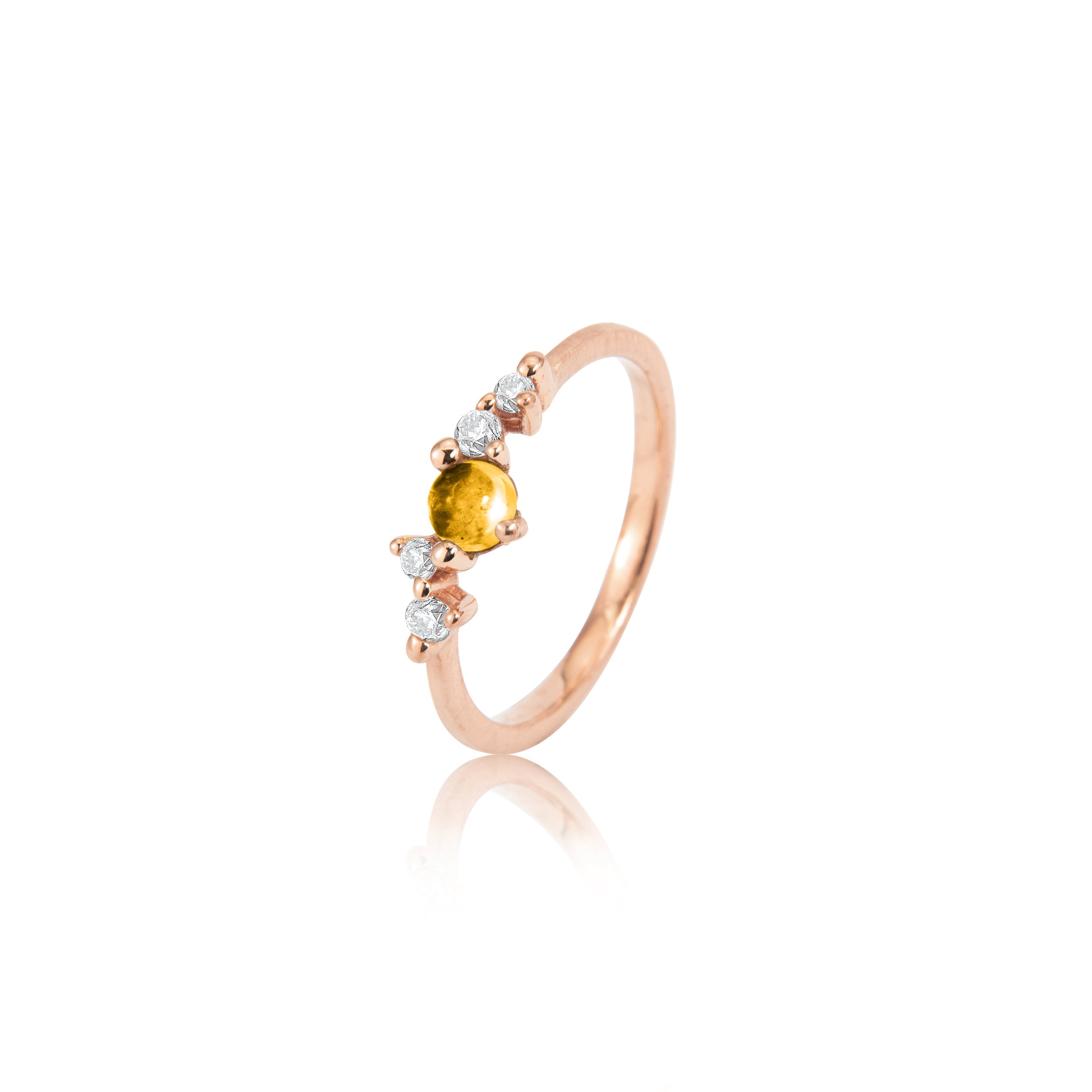 Stellini ring "smal" in 585 gold with citrine
