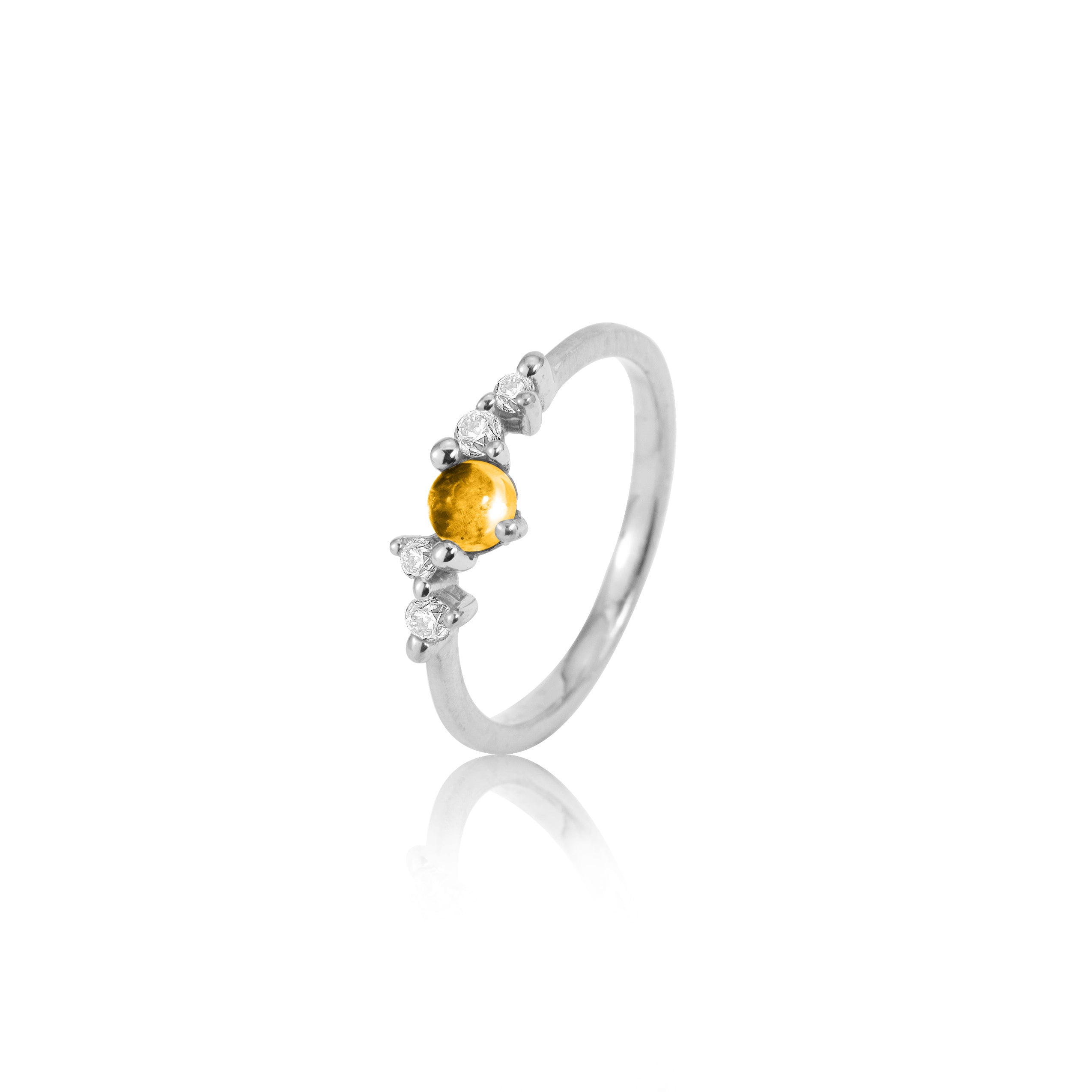 Stellini ring "smal" in 585 gold with citrine