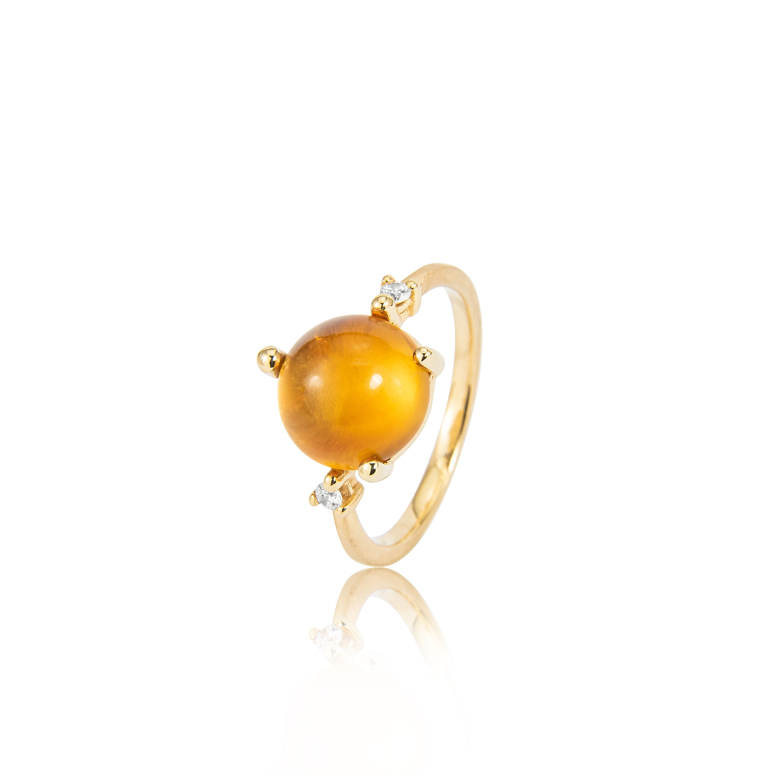 Stellini ring "big" in 585/- gold with citrine