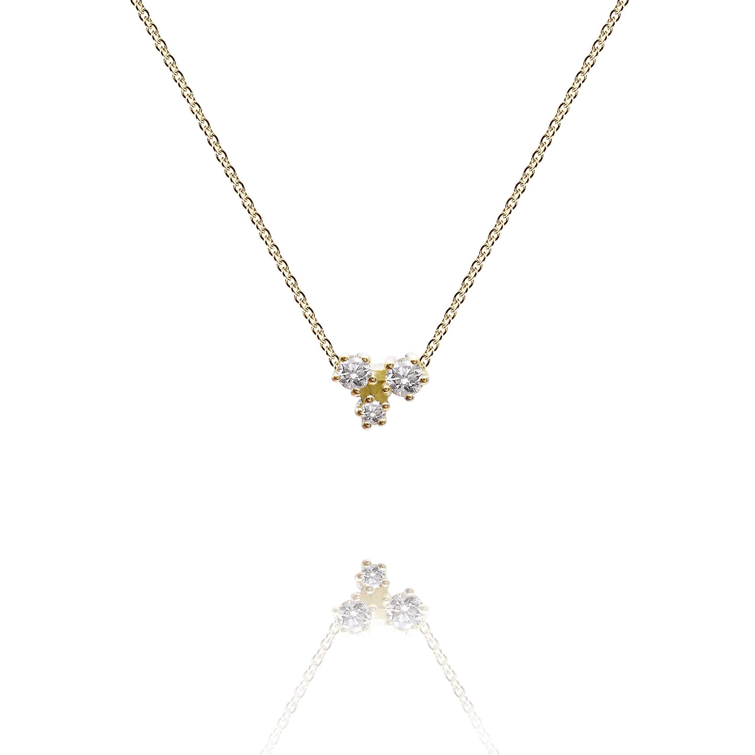 Sparkle pendant "smal" in 585 gold with diamonds