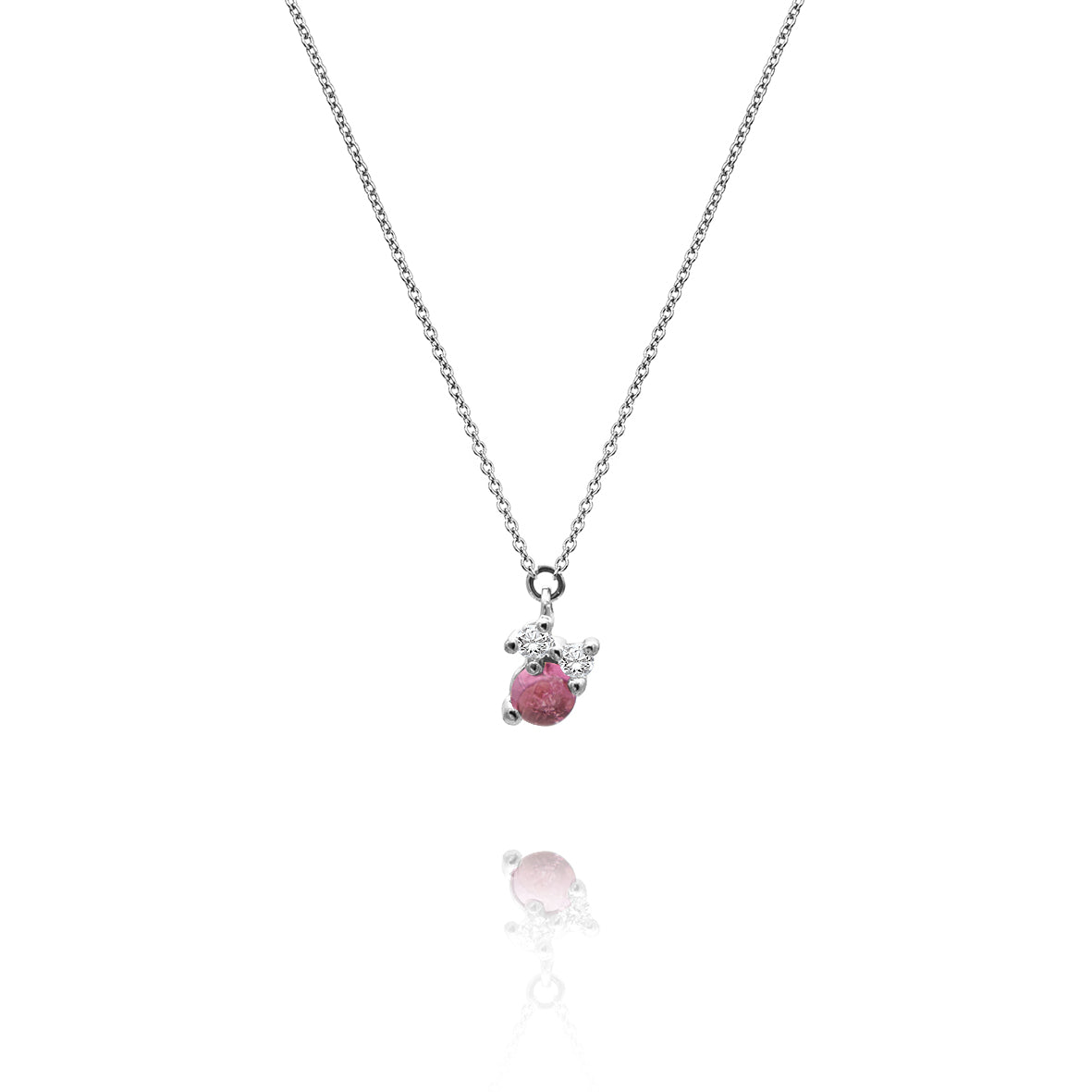 Stellini pendant "smal" in 585/- gold with pink tourmaline