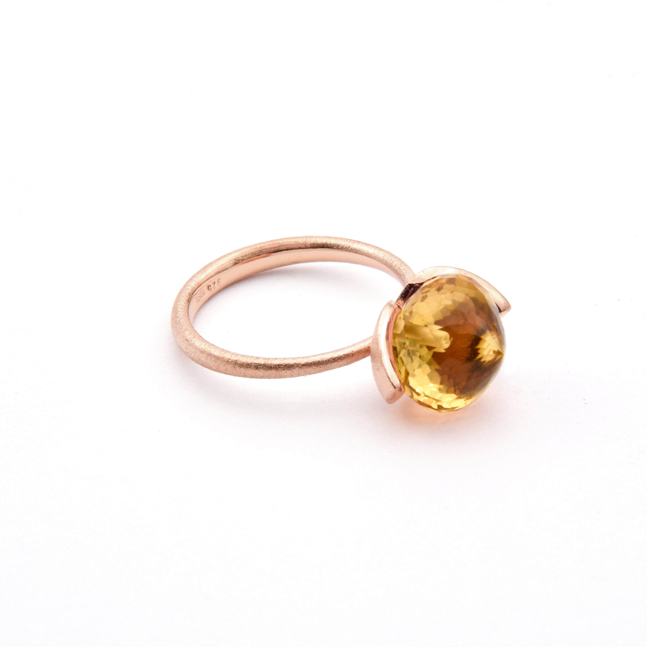 Dolce ring "medium" with champagne quartz 925/-