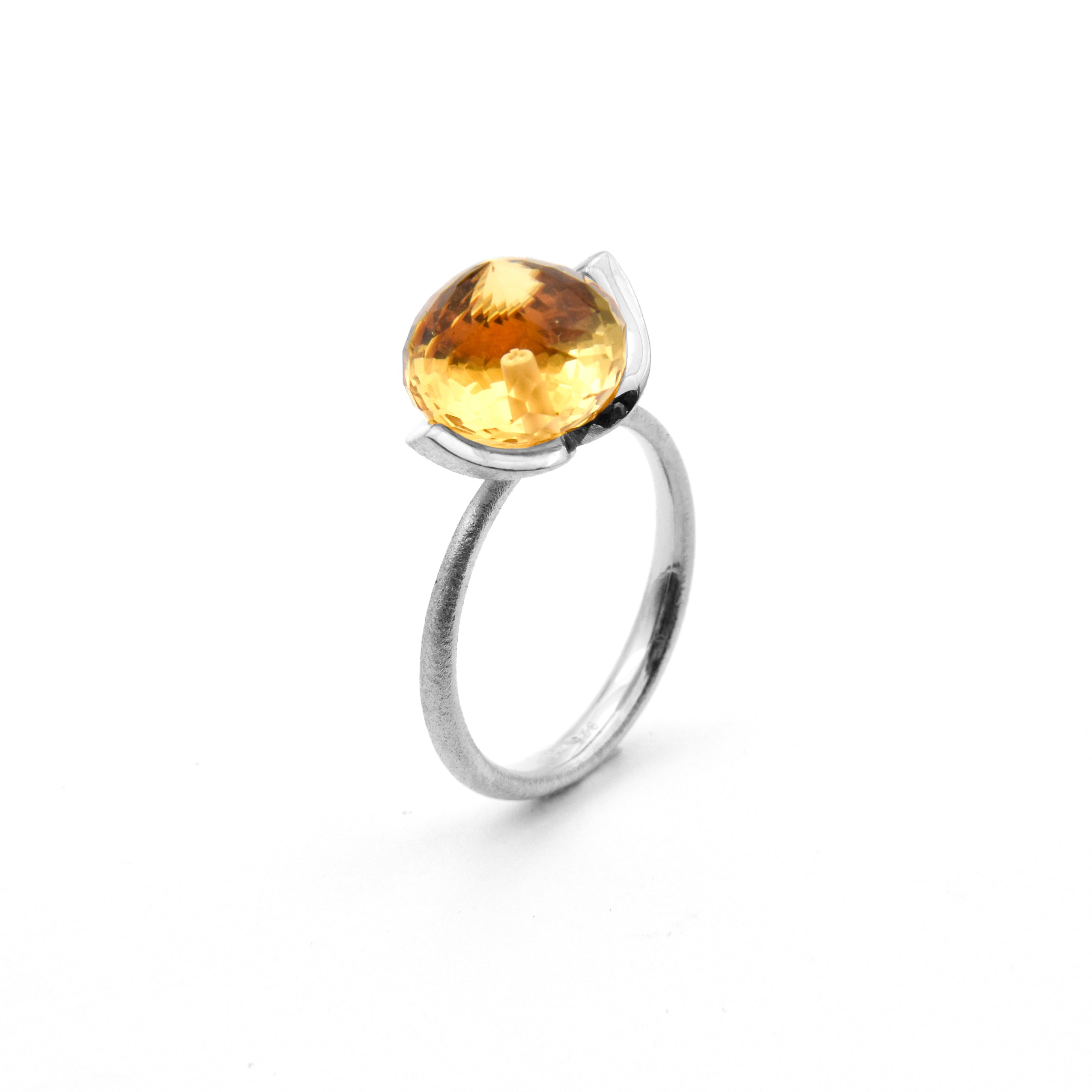 Dolce ring "medium" with champagne quartz 925/-