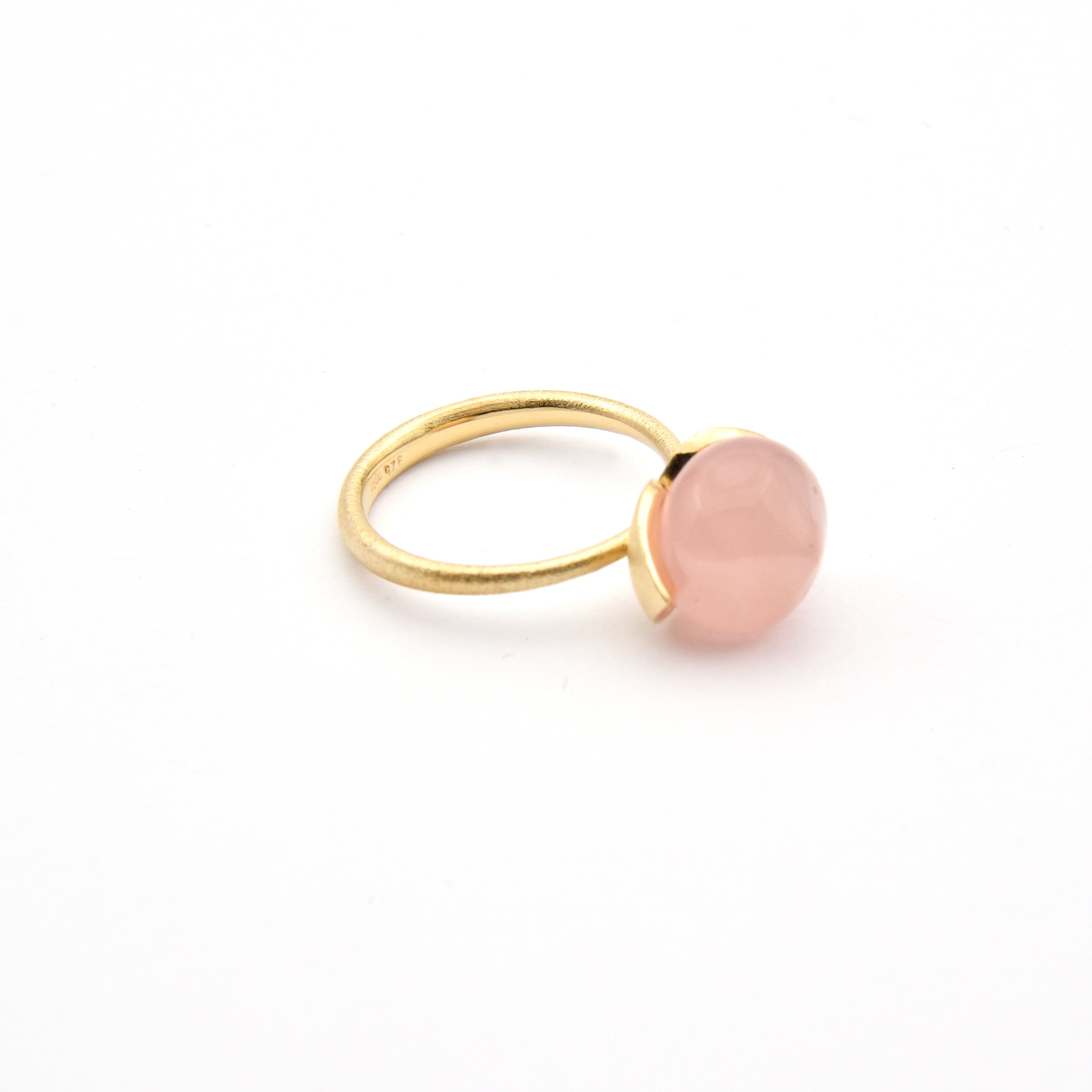 Dolce ring "medium" with rose quartz 925/-