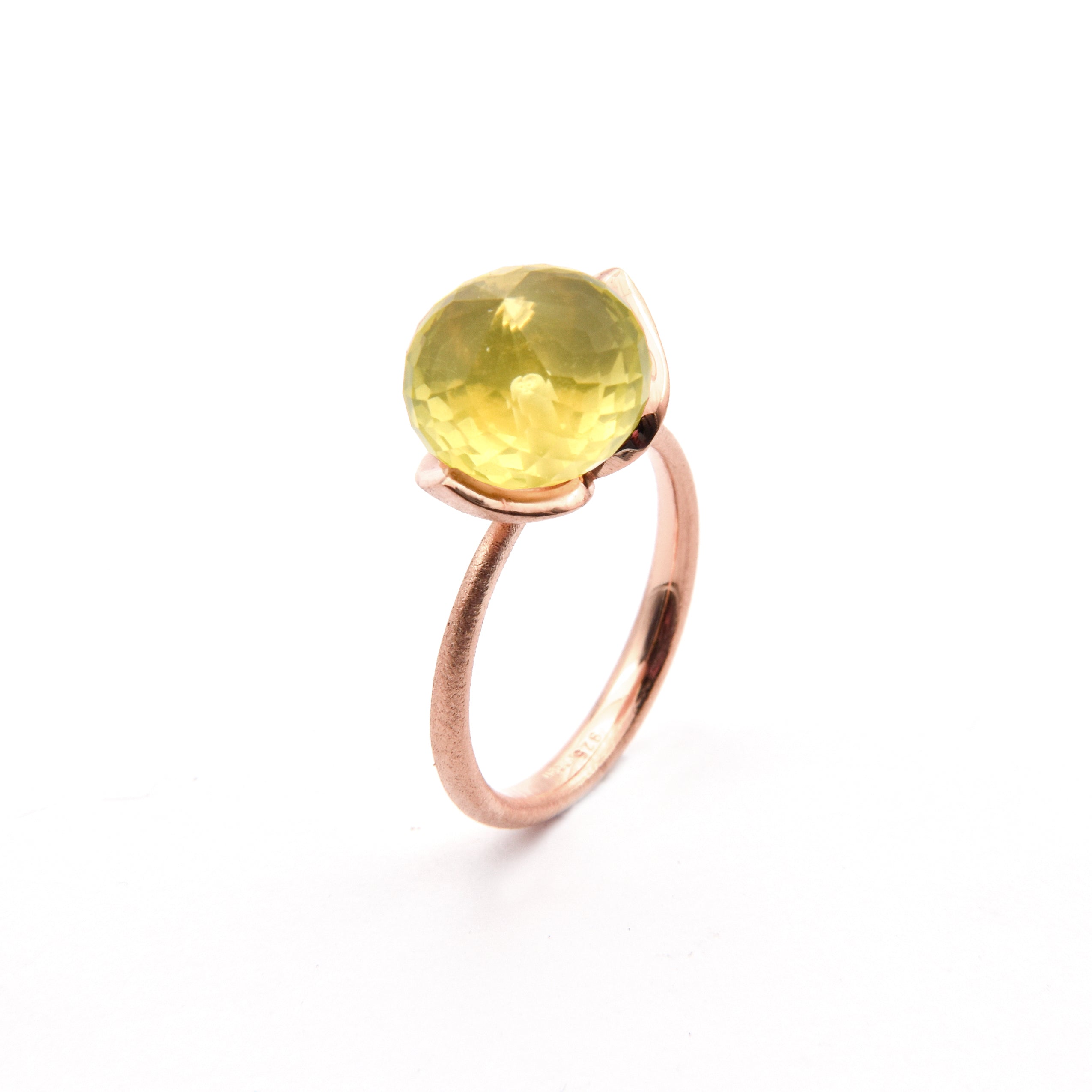 Dolce ring "medium" with lemon quartz 925/-