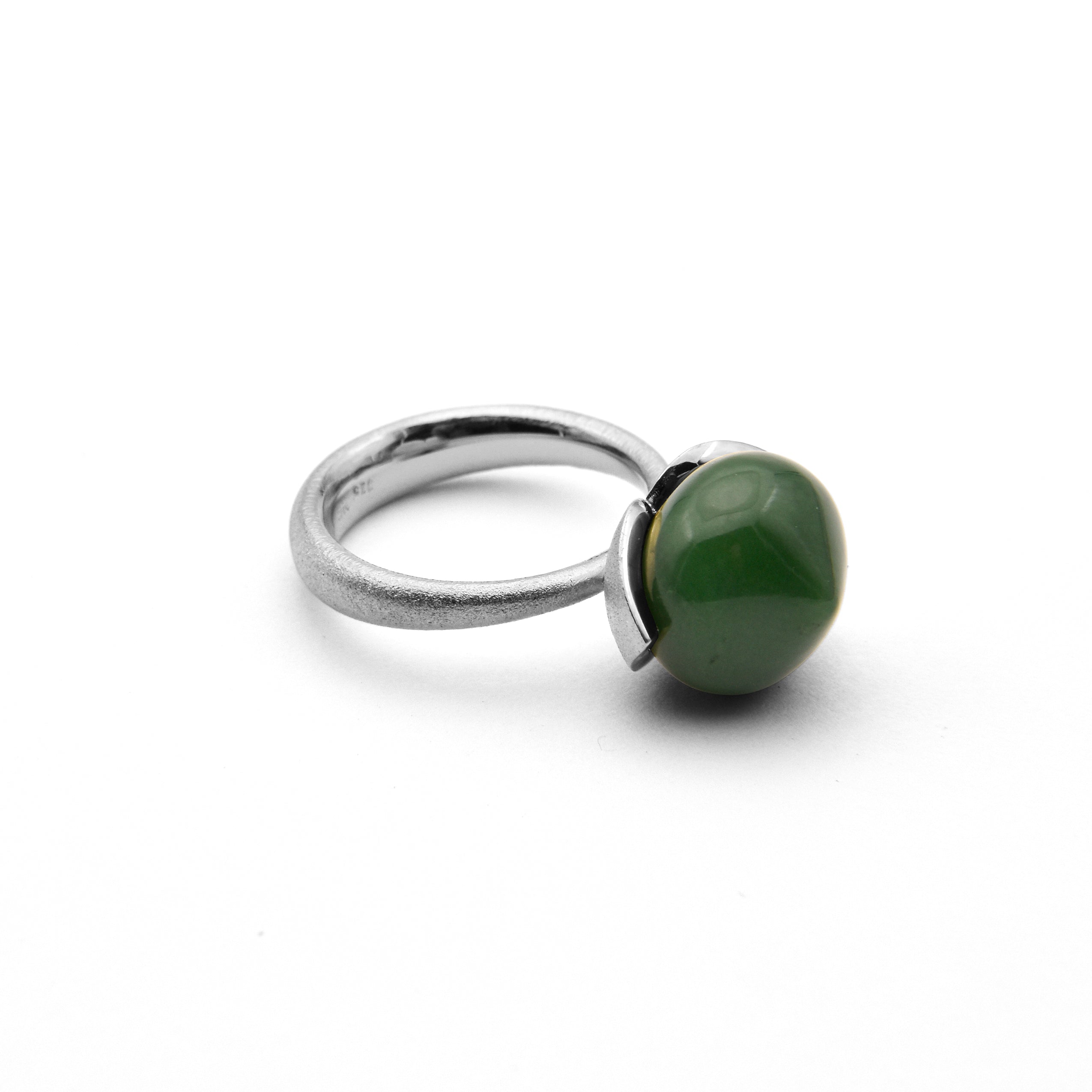 Dolce Ring "big" mit Jade 925/-