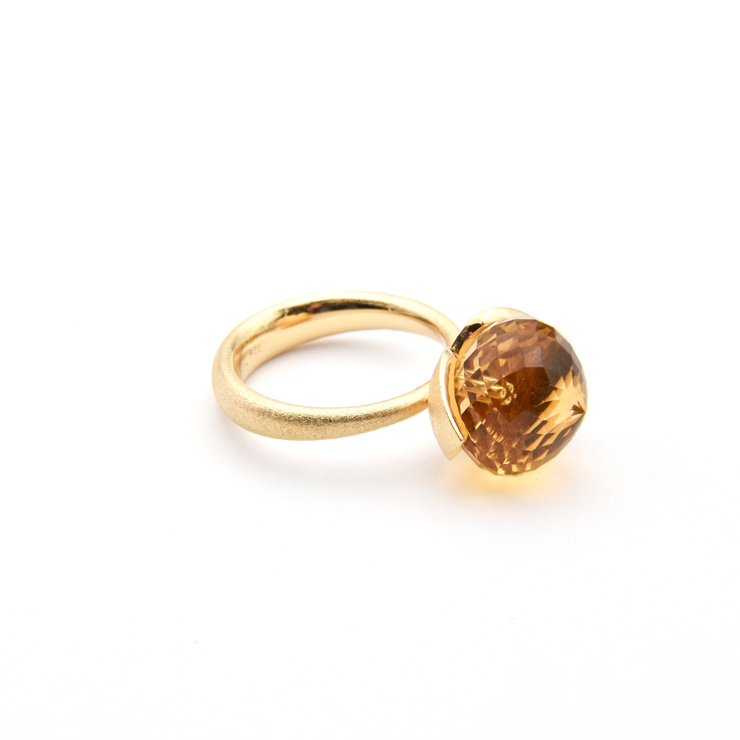 Dolce ring "big" with champagne quartz 925/-