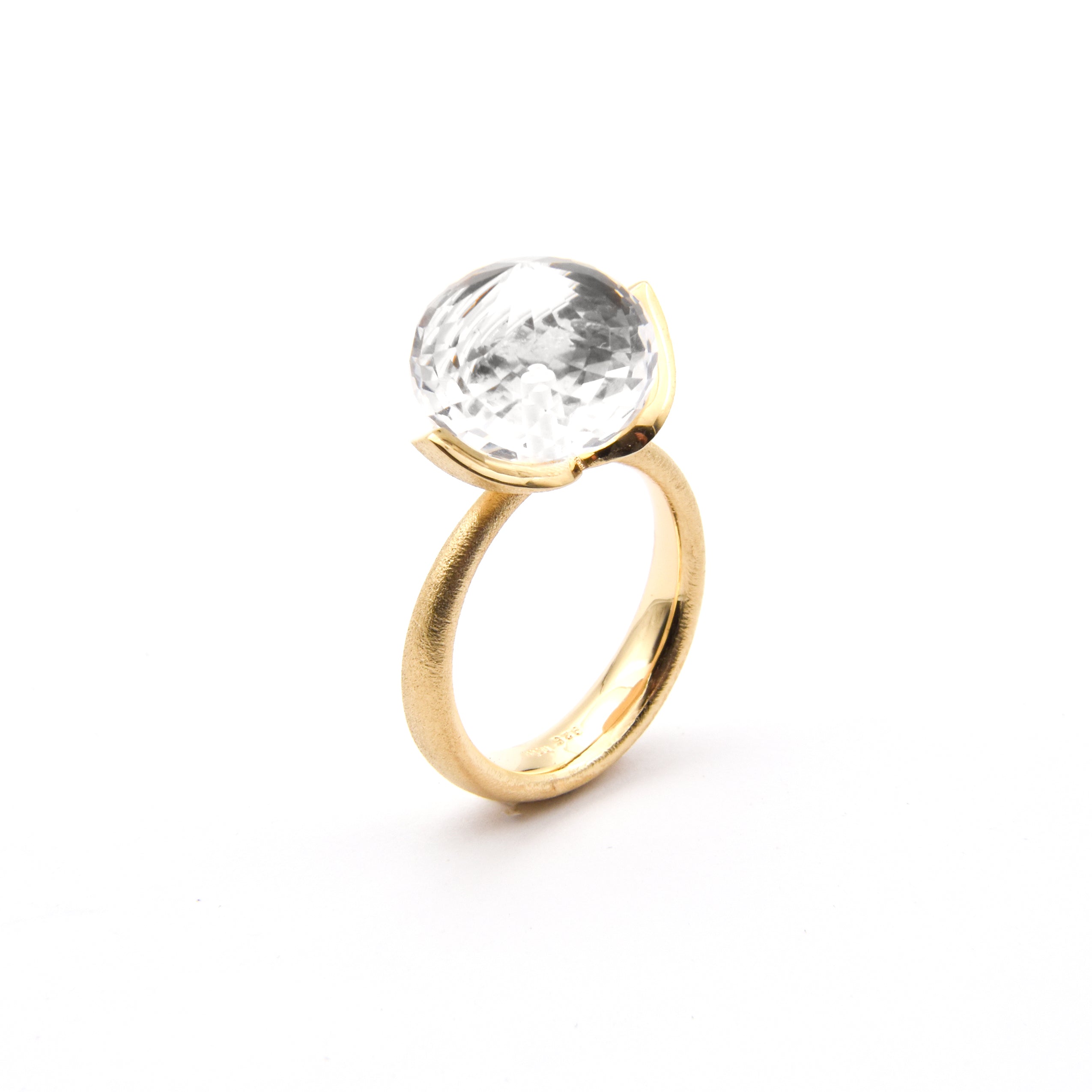 Dolce ring "big" with rock crystal 925/-