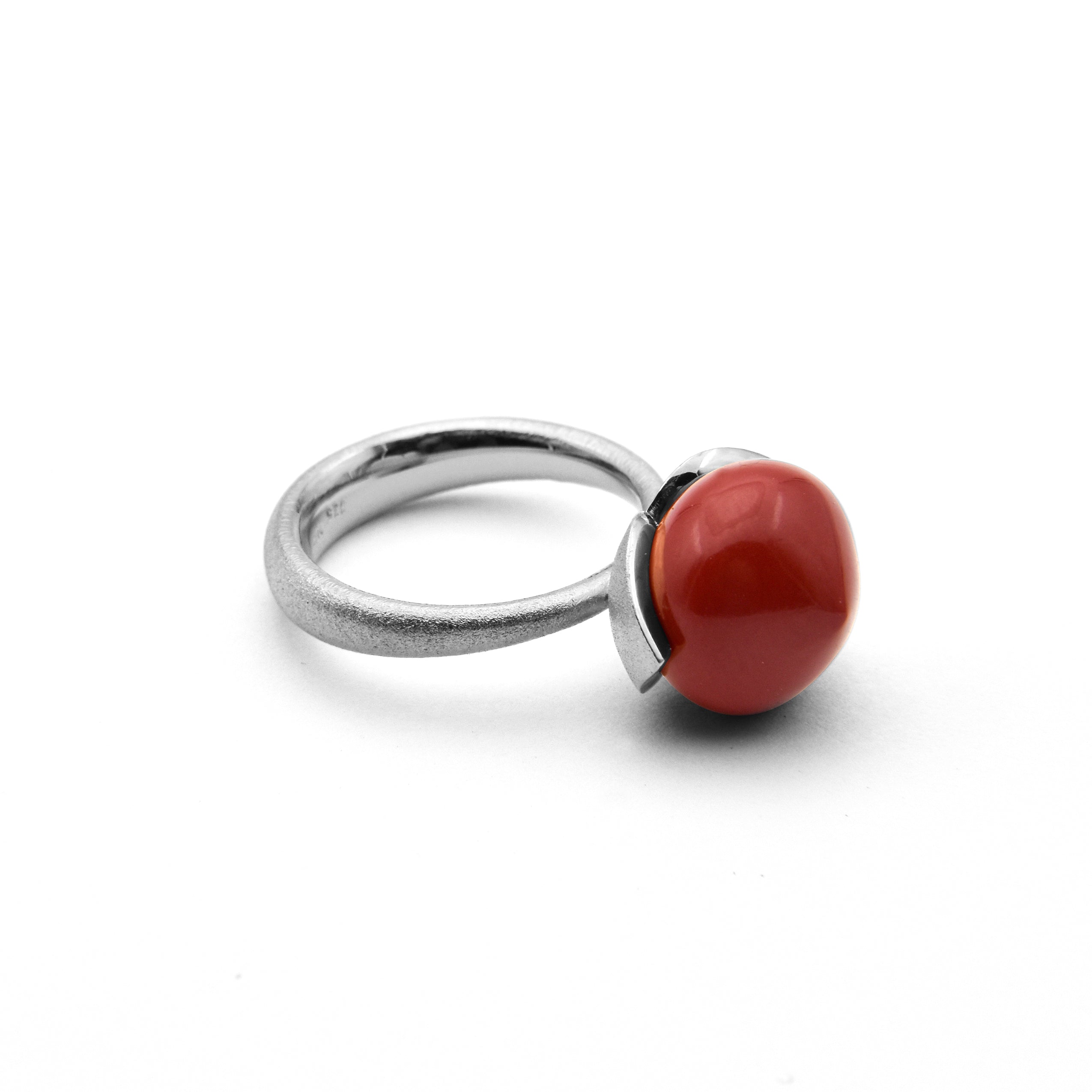 Dolce ring "big" with coral rec. 925/-