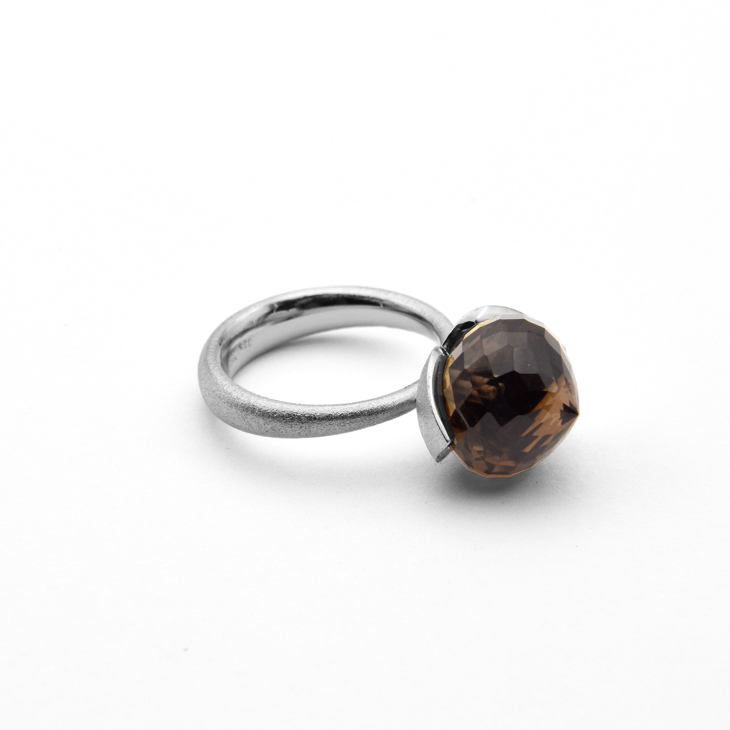 Dolce ring "big" with smoky quartz 925/-