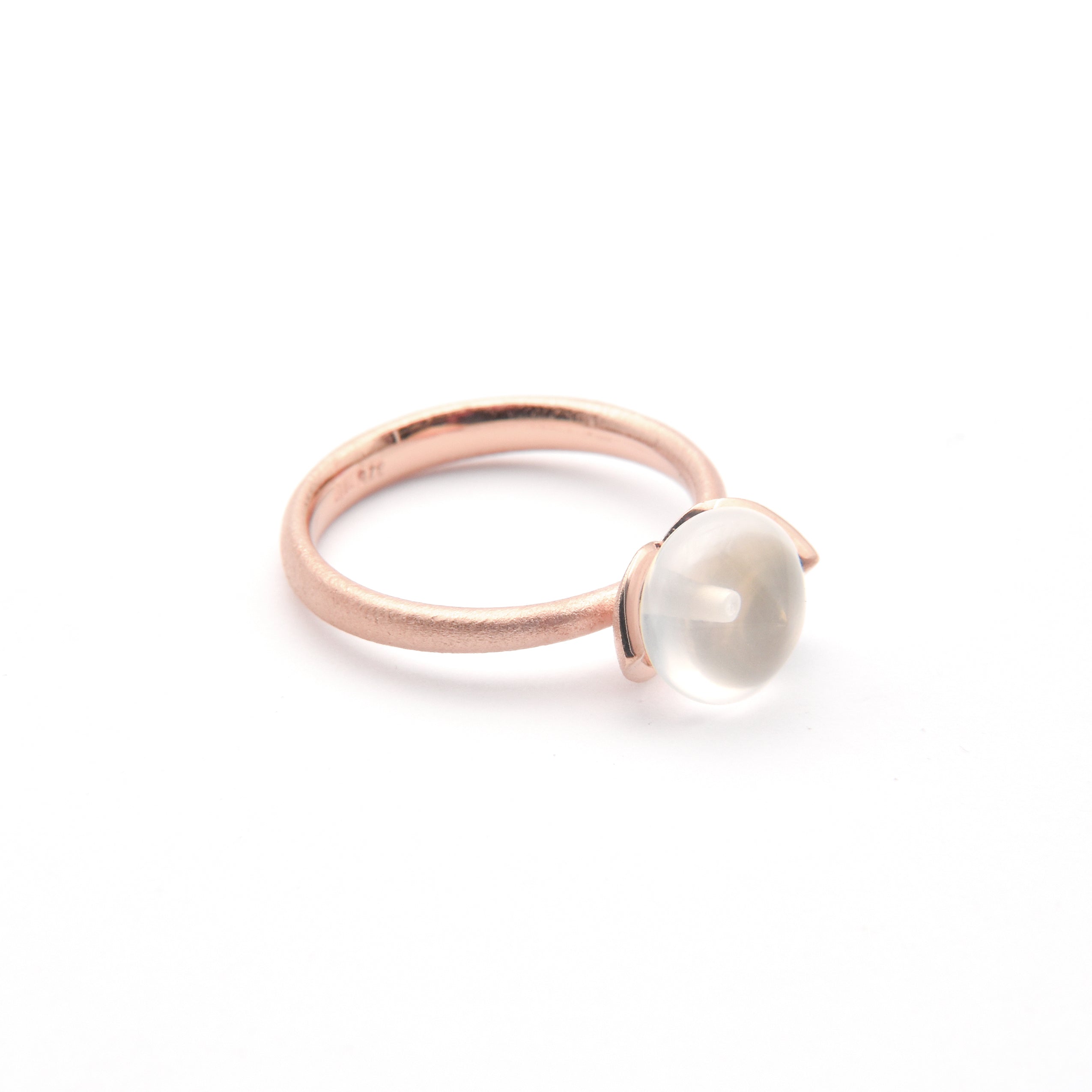 Dolce ring "smal" with milky quartz 925/-
