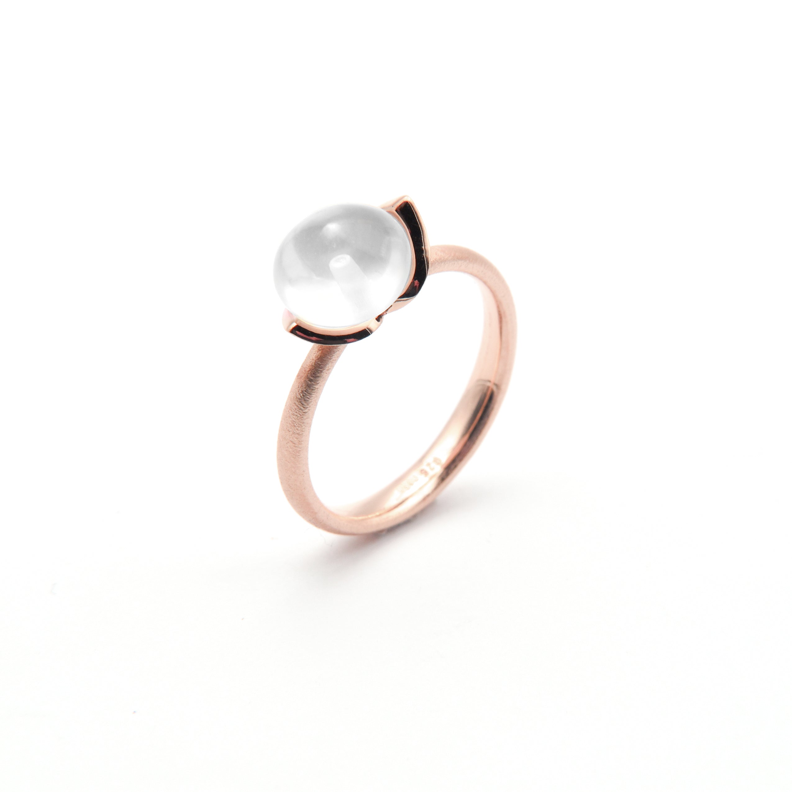 Dolce Ring "smal" mit Milchquarz 925/-