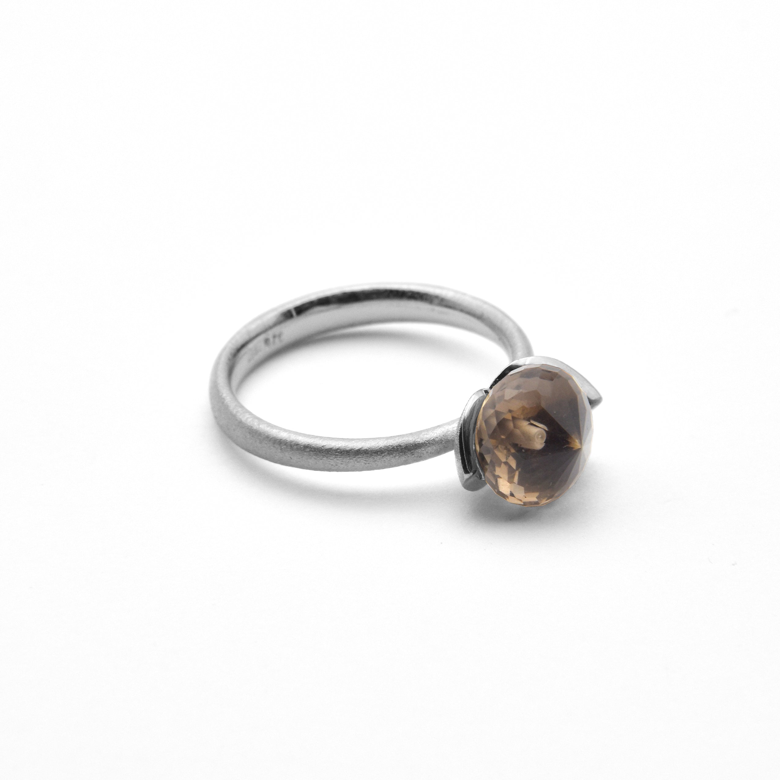 Dolce ring "smal" with smoky quartz 925/-