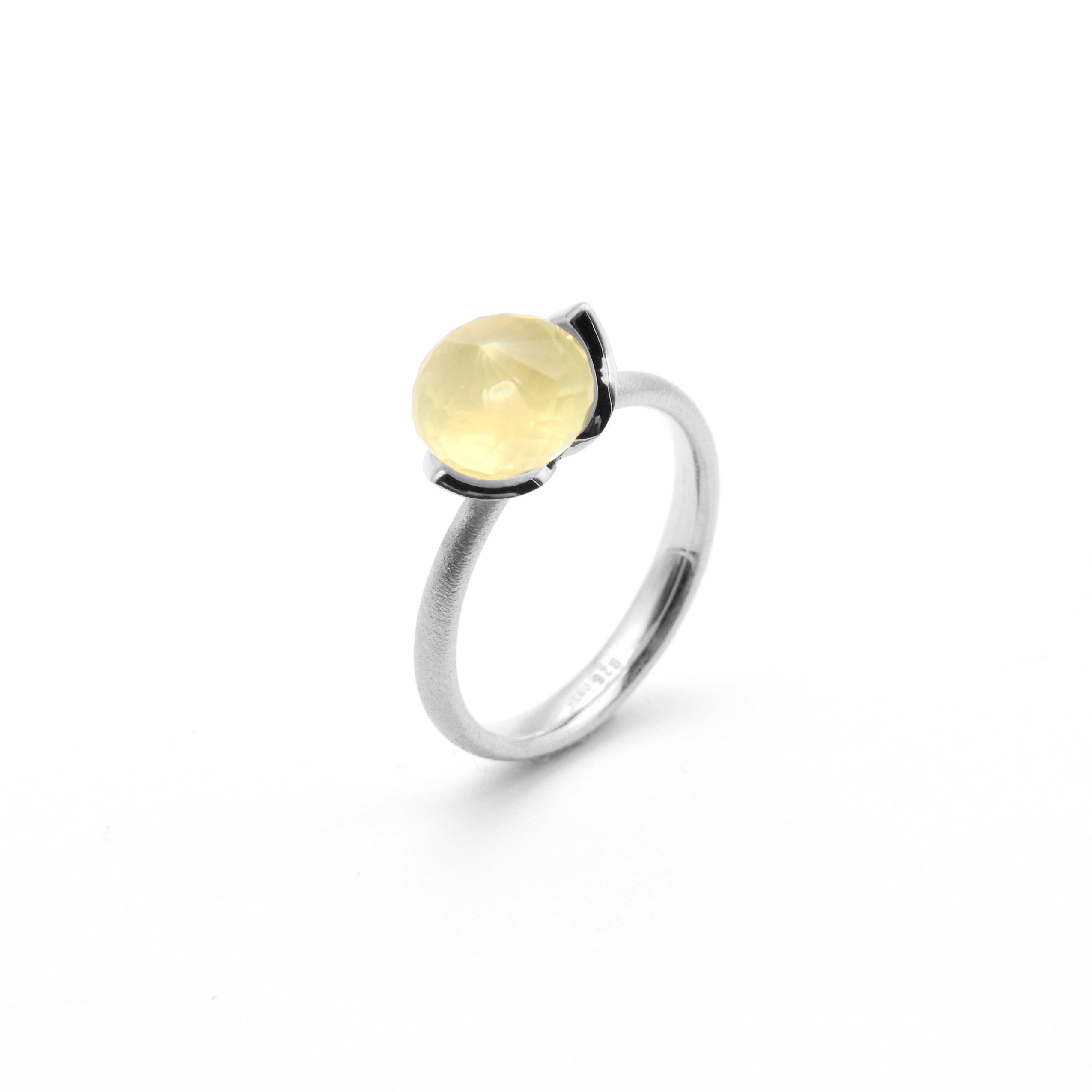 Dolce ring "smal" with lemon quartz 925/-
