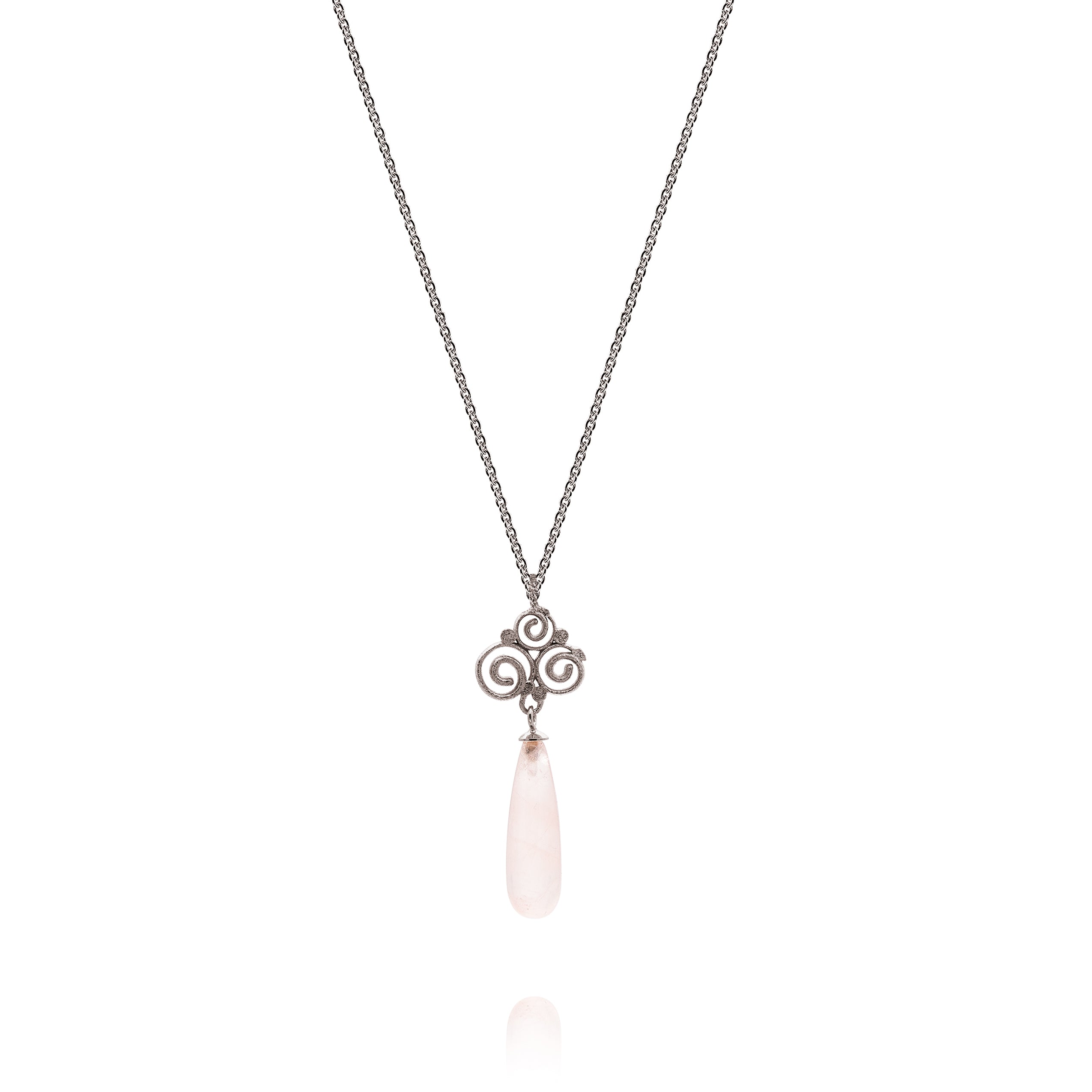 Grace pendant 925/- with rose quartz grapefruit