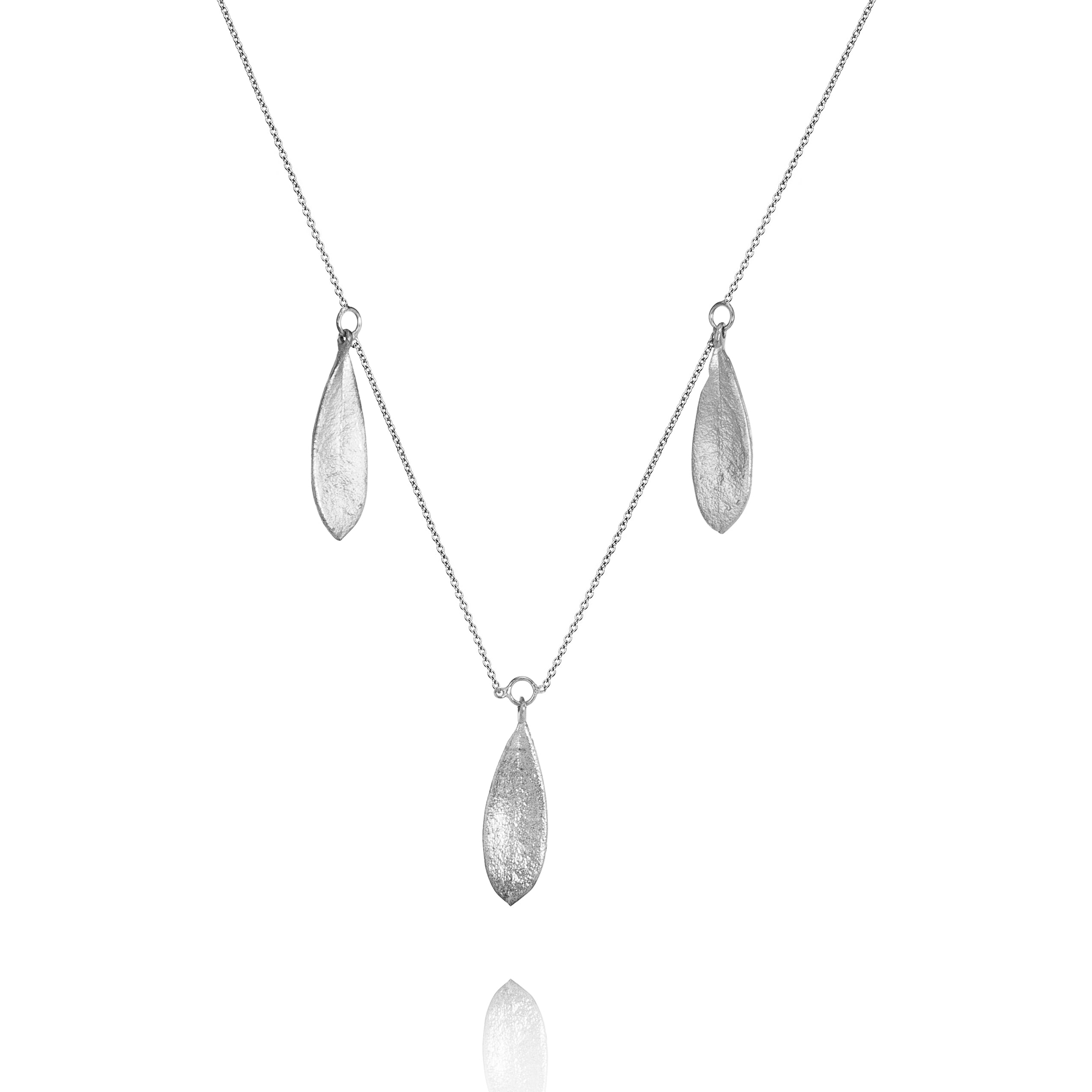 Olivia olive necklace "leaf" 925/-