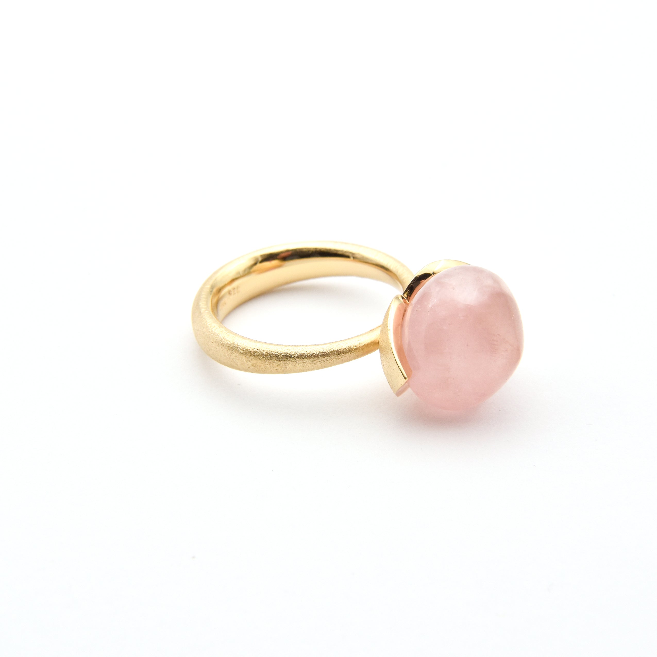 Dolce ring "big" with rose quartz 925/-